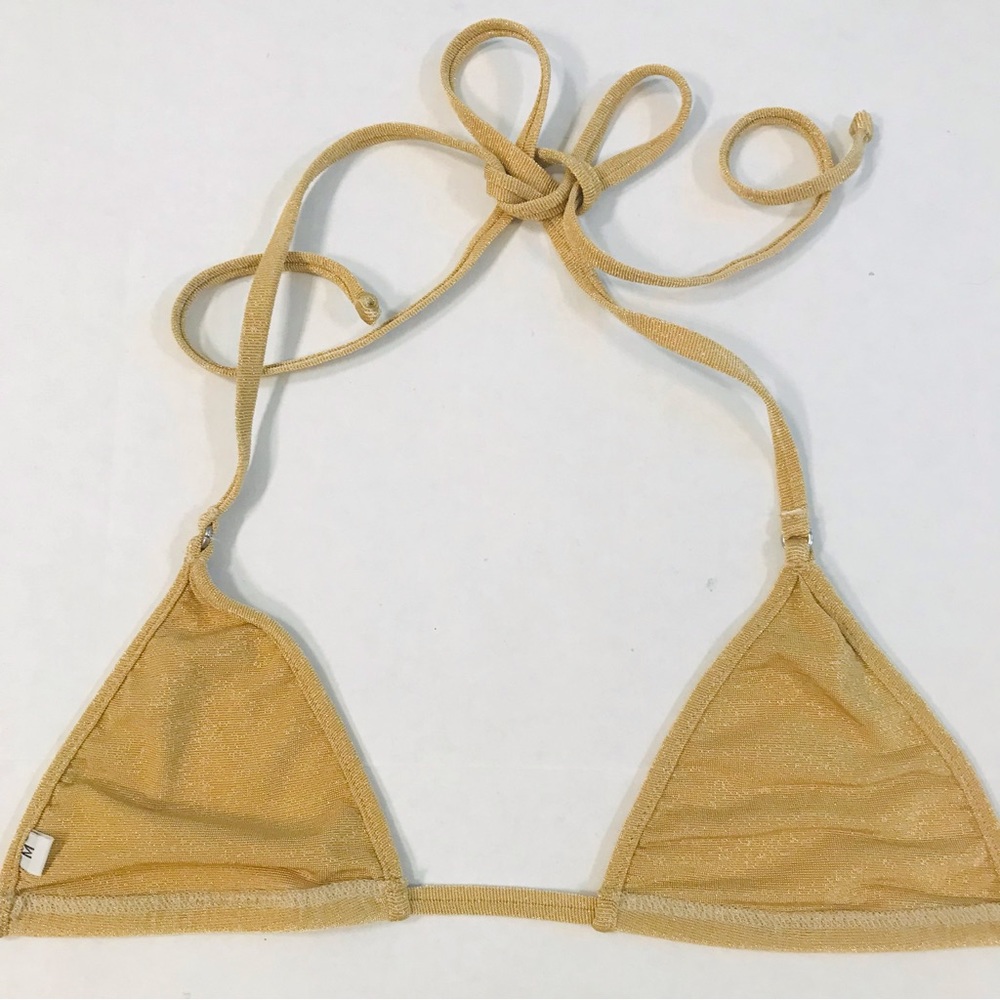 RARE & NEW Discontinued Wicked Weasel Gold Lurex Bikini Set - Picture 3 of 7